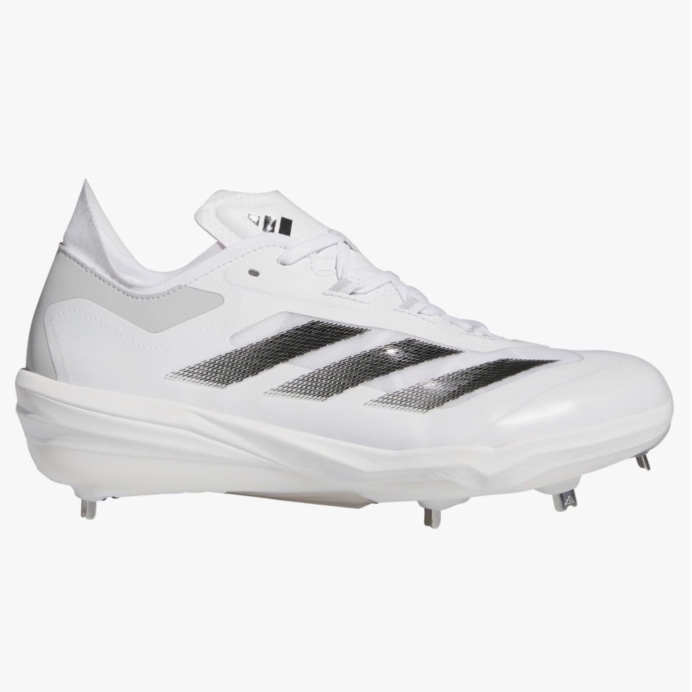 Adidas Adizero Impact Baseball Cleats Mens 8 White Silver IF3355 Plastic Spike